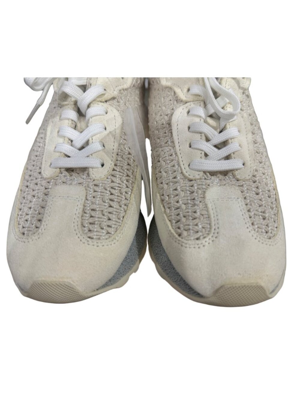 Vintage Havana Women's Woven Sneakers Beige Lace-Up Casual Shoes Size 5.5 - Picture 7 of 11